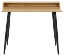 ACTONA Biurko Joe czarny/naturalny - minimalistyczne biurko do pracowni, pokoju młodzieżowego - MDF, metal ACTONA Biurko Joe czarny/naturalny - minimalistyczne biurko do pracowni, pokoju młodzieżowego - MDF, metal