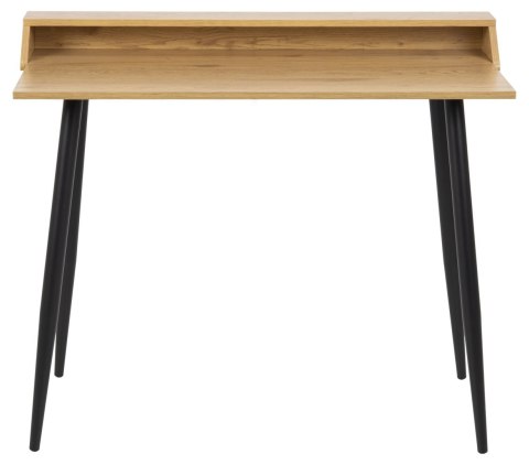 ACTONA Biurko Joe czarny/naturalny - minimalistyczne biurko do pracowni, pokoju młodzieżowego - MDF, metal ACTONA Biurko Joe czarny/naturalny - minimalistyczne biurko do pracowni, pokoju młodzieżowego - MDF, metal