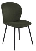 ACTONA Krzesło do jadalni, salonu Evelyn olive green - zielone oliwkowe, podstawa czarna metalowa malowan proszkowo ACTONA Krzesło do jadalni, salonu Evelyn olive green - zielone oliwkowe, podstawa czarna metalowa malowan proszkowo