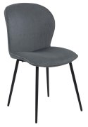 ACTONA Krzesło do jadalni, salonu Evelyn olive green - zielone oliwkowe, podstawa czarna metalowa malowan proszkowo ACTONA Krzesło do jadalni, salonu Evelyn olive green - zielone oliwkowe, podstawa czarna metalowa malowan proszkowo