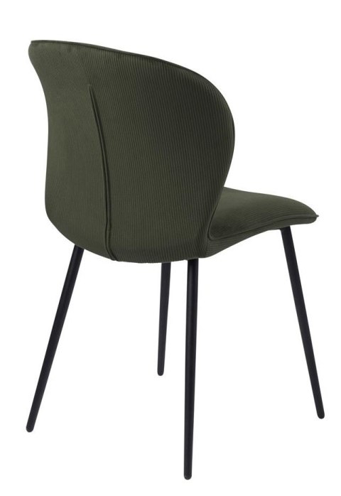 ACTONA Krzesło do jadalni, salonu Evelyn olive green - zielone oliwkowe, podstawa czarna metalowa malowan proszkowo ACTONA Krzesło do jadalni, salonu Evelyn olive green - zielone oliwkowe, podstawa czarna metalowa malowan proszkowo