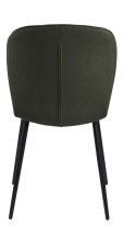 ACTONA Krzesło do jadalni, salonu Evelyn olive green - zielone oliwkowe, podstawa czarna metalowa malowan proszkowo ACTONA Krzesło do jadalni, salonu Evelyn olive green - zielone oliwkowe, podstawa czarna metalowa malowan proszkowo