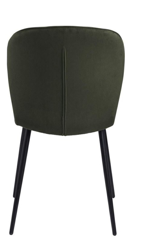 ACTONA Krzesło do jadalni, salonu Evelyn olive green - zielone oliwkowe, podstawa czarna metalowa malowan proszkowo ACTONA Krzesło do jadalni, salonu Evelyn olive green - zielone oliwkowe, podstawa czarna metalowa malowan proszkowo