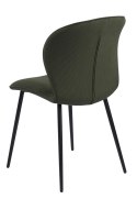ACTONA Krzesło do jadalni, salonu Evelyn olive green - zielone oliwkowe, podstawa czarna metalowa malowan proszkowo ACTONA Krzesło do jadalni, salonu Evelyn olive green - zielone oliwkowe, podstawa czarna metalowa malowan proszkowo