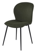 ACTONA Krzesło do jadalni, salonu Evelyn olive green - zielone oliwkowe, podstawa czarna metalowa malowan proszkowo ACTONA Krzesło do jadalni, salonu Evelyn olive green - zielone oliwkowe, podstawa czarna metalowa malowan proszkowo