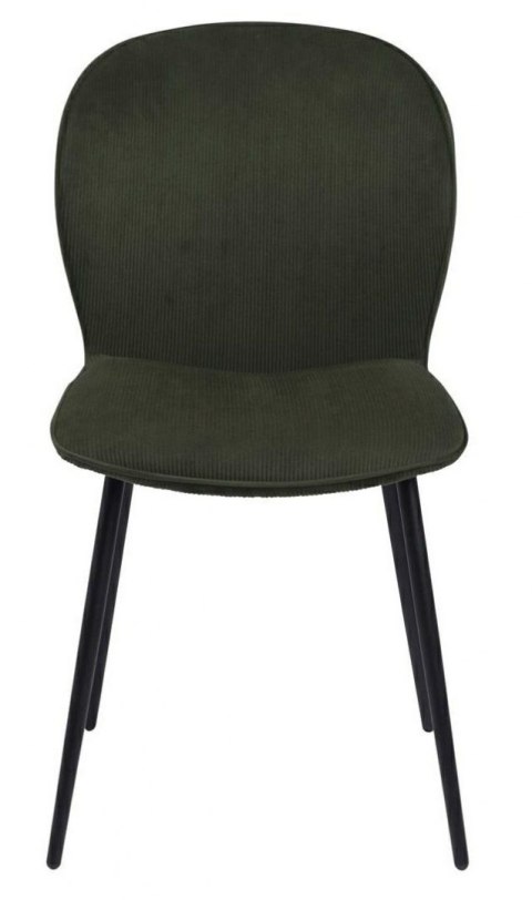ACTONA Krzesło do jadalni, salonu Evelyn olive green - zielone oliwkowe, podstawa czarna metalowa malowan proszkowo ACTONA Krzesło do jadalni, salonu Evelyn olive green - zielone oliwkowe, podstawa czarna metalowa malowan proszkowo