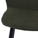 ACTONA Krzesło do jadalni, salonu Evelyn olive green - zielone oliwkowe, podstawa czarna metalowa malowan proszkowo ACTONA Krzesło do jadalni, salonu Evelyn olive green - zielone oliwkowe, podstawa czarna metalowa malowan proszkowo