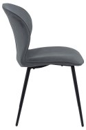 ACTONA Krzesło do jadalni, salonu Evelyn olive green - zielone oliwkowe, podstawa czarna metalowa malowan proszkowo ACTONA Krzesło do jadalni, salonu Evelyn olive green - zielone oliwkowe, podstawa czarna metalowa malowan proszkowo