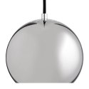 LAMPA WISZĄCA BALL CHROM - kulista na czarnym kablu 200 cm E27 Frandsen FRANDSEN LAMPA WISZĄCA BALL CHROM - kulista na czarnym kablu 200 cm E27 Frandsen FRANDSEN