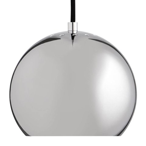 LAMPA WISZĄCA BALL CHROM - kulista na czarnym kablu 200 cm E27 Frandsen FRANDSEN LAMPA WISZĄCA BALL CHROM - kulista na czarnym kablu 200 cm E27 Frandsen FRANDSEN