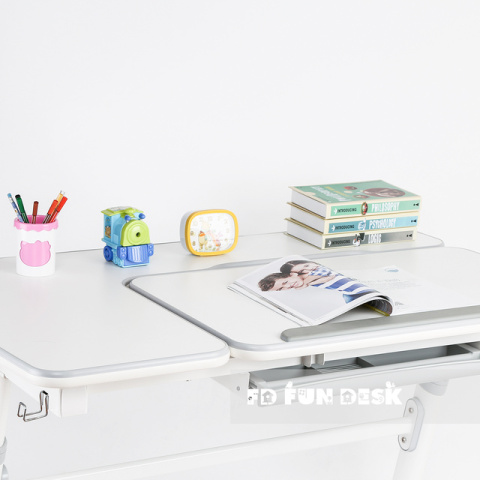 Fun Desk biurko regulowane Amare Grey Biały/Szary dla dziecka od 5 do 16 lat Fun Desk biurko regulowane Amare Grey Biały/Szary dla dziecka od 5 do 16 lat