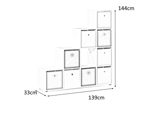 REGAŁ NA KSIĄŻKI ZABAWKI CABOTO biały płyta laminowana 139x33 Halmar DO POKOJU SALONU DLA DZIECKA REGAŁ NA KSIĄŻKI ZABAWKI CABOTO biały płyta laminowana 139x33 Halmar DO POKOJU SALONU DLA DZIECKA
