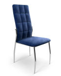 Halmar K416 krzesło do jadalni granatowy velvet stelaż metal