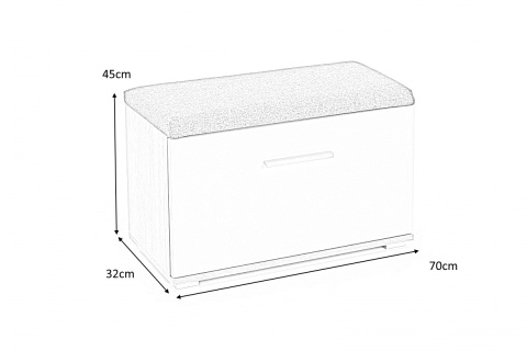 Halmar LIMA ST2 szafka na buty MDF laminat obrzeża ABS połysk biały/dąb sonoma Halmar LIMA ST2 szafka na buty MDF laminat obrzeża ABS połysk biały/dąb sonoma