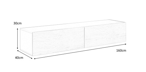 Halmar LIVO RTV 160 wisząca MDF biały-połysk 160x40 system push-click Halmar LIVO RTV 160 wisząca MDF biały-połysk 160x40 system push-click