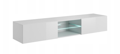 Halmar LIVO RTV 180 wisząca MDF biały połysk 180x40 system push-click Halmar LIVO RTV 180 wisząca MDF biały połysk 180x40 system push-click
