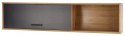 Halmar RAVEN P-1 półka wisząca kolor: dąb artisan/czarny, MDF fornir obrzeża ABS, szkło Halmar RAVEN P-1 półka wisząca kolor: dąb artisan/czarny, MDF fornir obrzeża ABS, szkło