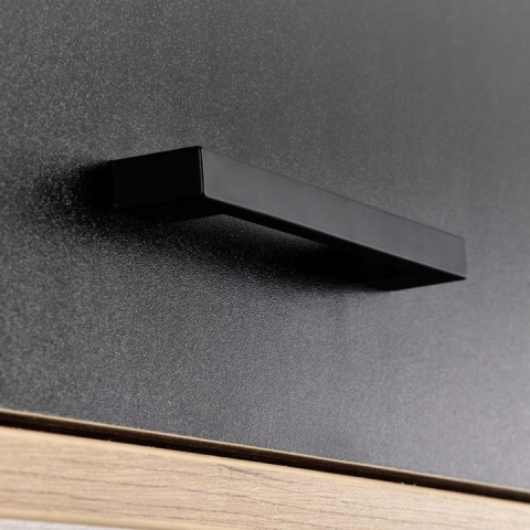 Halmar RAVEN P-1 półka wisząca kolor: dąb artisan/czarny, MDF fornir obrzeża ABS, szkło Halmar RAVEN P-1 półka wisząca kolor: dąb artisan/czarny, MDF fornir obrzeża ABS, szkło