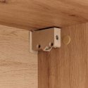 Halmar RAVEN P-1 półka wisząca kolor: dąb artisan/czarny, MDF fornir obrzeża ABS, szkło Halmar RAVEN P-1 półka wisząca kolor: dąb artisan/czarny, MDF fornir obrzeża ABS, szkło