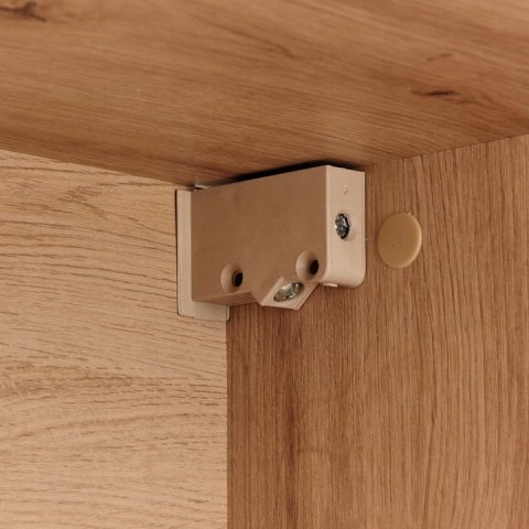 Halmar RAVEN P-1 półka wisząca kolor: dąb artisan/czarny, MDF fornir obrzeża ABS, szkło Halmar RAVEN P-1 półka wisząca kolor: dąb artisan/czarny, MDF fornir obrzeża ABS, szkło