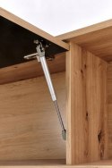 Halmar RAVEN P-1 półka wisząca kolor: dąb artisan/czarny, MDF fornir obrzeża ABS, szkło Halmar RAVEN P-1 półka wisząca kolor: dąb artisan/czarny, MDF fornir obrzeża ABS, szkło