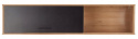 Halmar RAVEN P-1 półka wisząca kolor: dąb artisan/czarny, MDF fornir obrzeża ABS, szkło Halmar RAVEN P-1 półka wisząca kolor: dąb artisan/czarny, MDF fornir obrzeża ABS, szkło