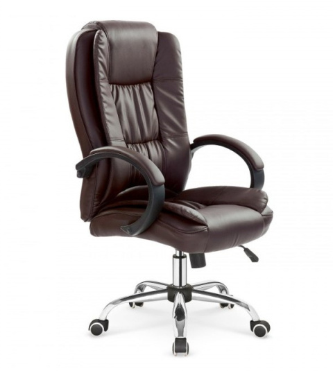 Halmar RELAX fotel gabinetowy obrotowy ciemny brąz ekoskóra TILT Halmar RELAX fotel gabinetowy obrotowy ciemny brąz ekoskóra TILT