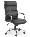 Halmar TEKSAS fotel obrotowy gabinetowy czarny - skóra/ PVC TILT Halmar TEKSAS fotel obrotowy gabinetowy czarny - skóra/ PVC TILT