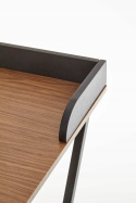 Halmar biurko B37 MDF laminowany orzech, stal czarny/złoty 90x50 Halmar biurko B37 MDF laminowany orzech, stal czarny/złoty 90x50