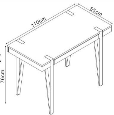 Halmar biurko B39 orzech miodowy-MDF laminowany, czarny-stal malowana z szufladą Halmar biurko B39 orzech miodowy-MDF laminowany, czarny-stal malowana z szufladą