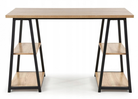Halmar biurko B44 MDF fornir dąb sonoma/czarny stal malowana 120x60 Halmar biurko B44 MDF fornir dąb sonoma/czarny stal malowana 120x60