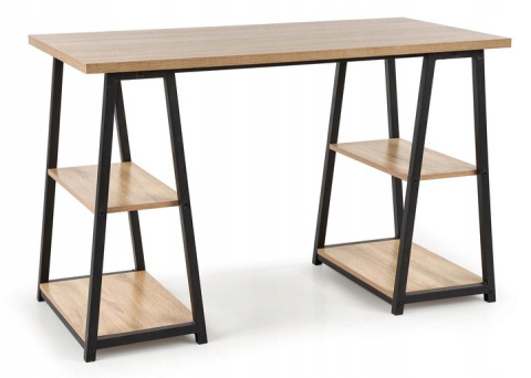 Halmar biurko B44 MDF fornir dąb sonoma/czarny stal malowana 120x60 Halmar biurko B44 MDF fornir dąb sonoma/czarny stal malowana 120x60