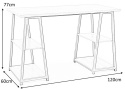 Halmar biurko B44 MDF fornir dąb sonoma/czarny stal malowana 120x60 Halmar biurko B44 MDF fornir dąb sonoma/czarny stal malowana 120x60