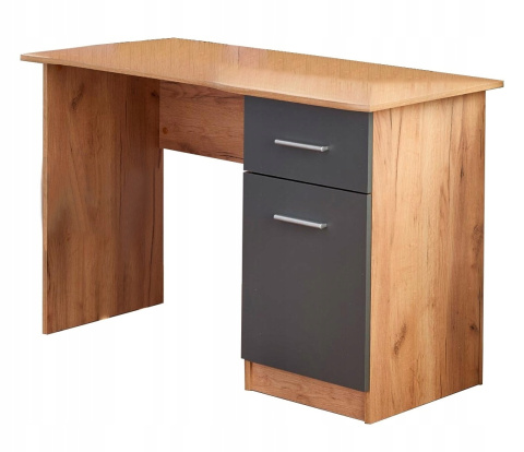 BIURKO PROSTE ELMO DĄB WOTAN / ANTRACYT PŁYTA LAMINOWANA 120x55 Halmar BIURKO PROSTE ELMO DĄB WOTAN / ANTRACYT PŁYTA LAMINOWANA 120x55 Halmar