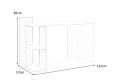 BIURKO Z PÓŁKAMI FINO płyta meblowa laminowana DĄB WOTAN / ANTRACYT 122x57 Halmar BIURKO Z PÓŁKAMI FINO płyta meblowa laminowana DĄB WOTAN / ANTRACYT 122x57 Halmar