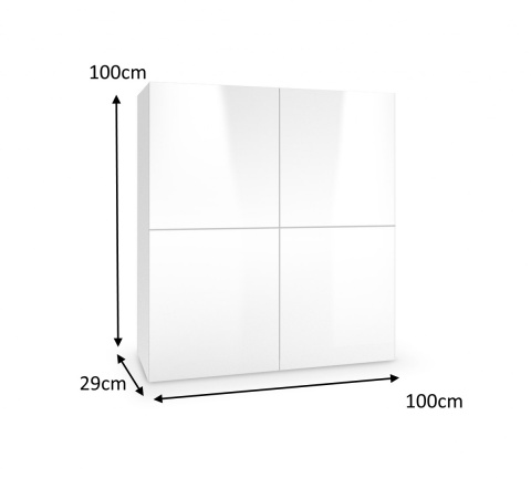 Halmar komoda LIVO KM-100 MDF stojąca biały połysk, system push-click Halmar komoda LIVO KM-100 MDF stojąca biały połysk, system push-click