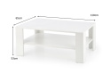 Halmar ława KWADRO dąb san remo, MDF laminat 110x65 Halmar ława KWADRO dąb san remo, MDF laminat 110x65