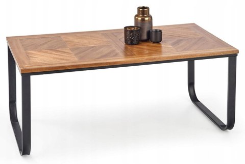 Halmar ława MAZZOLA orzechowy / czarny, MDF+okleina naturalna, stal malowana Halmar ława MAZZOLA orzechowy / czarny, MDF+okleina naturalna, stal malowana