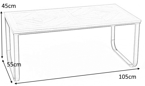 Halmar ława MAZZOLA orzechowy / czarny, MDF+okleina naturalna, stal malowana Halmar ława MAZZOLA orzechowy / czarny, MDF+okleina naturalna, stal malowana