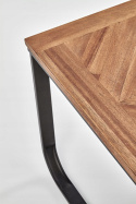 Halmar ława MAZZOLA orzechowy / czarny, MDF+okleina naturalna, stal malowana Halmar ława MAZZOLA orzechowy / czarny, MDF+okleina naturalna, stal malowana