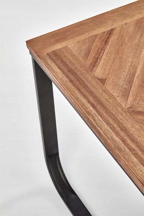 Halmar ława MAZZOLA orzechowy / czarny, MDF+okleina naturalna, stal malowana Halmar ława MAZZOLA orzechowy / czarny, MDF+okleina naturalna, stal malowana