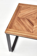 Halmar ława MAZZOLA orzechowy / czarny, MDF+okleina naturalna, stal malowana Halmar ława MAZZOLA orzechowy / czarny, MDF+okleina naturalna, stal malowana