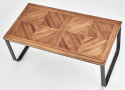 Halmar ława MAZZOLA orzechowy / czarny, MDF+okleina naturalna, stal malowana Halmar ława MAZZOLA orzechowy / czarny, MDF+okleina naturalna, stal malowana