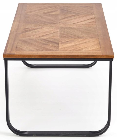 Halmar ława MAZZOLA orzechowy / czarny, MDF+okleina naturalna, stal malowana Halmar ława MAZZOLA orzechowy / czarny, MDF+okleina naturalna, stal malowana