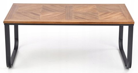 Halmar ława MAZZOLA orzechowy / czarny, MDF+okleina naturalna, stal malowana Halmar ława MAZZOLA orzechowy / czarny, MDF+okleina naturalna, stal malowana
