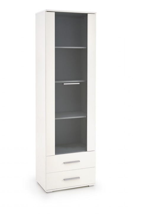 Halmar witryna LIMA W-1 biały połysk, płyta laminowana obrzeża ABS, szkło Halmar witryna LIMA W-1 biały połysk, płyta laminowana obrzeża ABS, szkło