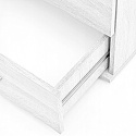 Halmar witryna LIMA W-1 biały połysk, płyta laminowana obrzeża ABS, szkło