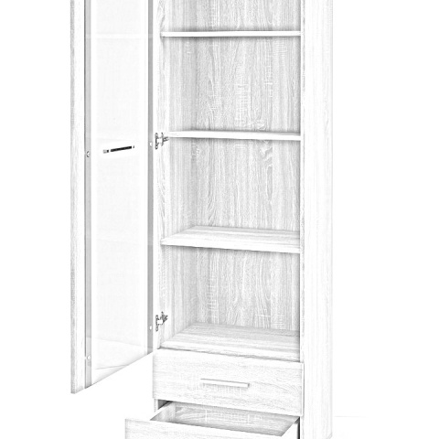 Halmar witryna LIMA W-1 biały połysk, płyta laminowana obrzeża ABS, szkło Halmar witryna LIMA W-1 biały połysk, płyta laminowana obrzeża ABS, szkło