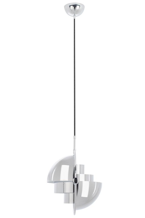 King Home Lampa wisząca sufitowa VARIA chrom - stal nierdzewna - ruchomy klosz King Home Lampa wisząca sufitowa VARIA chrom - stal nierdzewna - ruchomy klosz