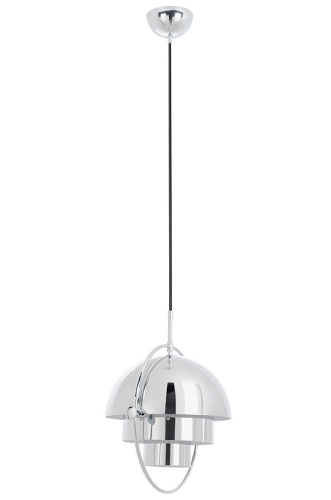 King Home Lampa wisząca sufitowa VARIA chrom - stal nierdzewna - ruchomy klosz King Home Lampa wisząca sufitowa VARIA chrom - stal nierdzewna - ruchomy klosz